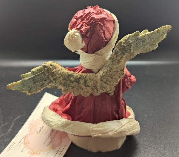 Vintage 6" Paper Machete Christmas Angel
