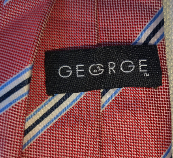Boys GEORGE Red Striped Clip-on Tie