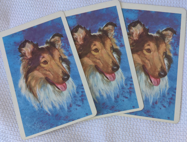 Vintage Border Collie & German Shepard Playng Cards (MISSING CARDS)
