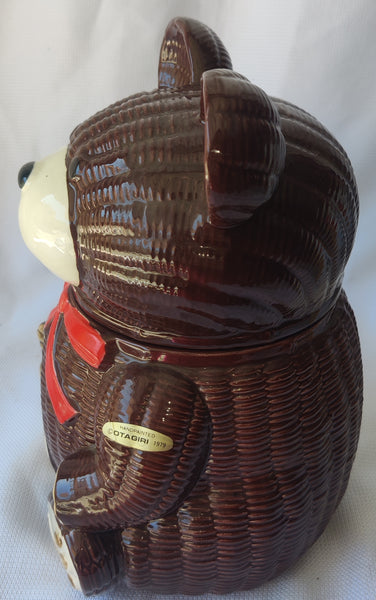 1979 Handpainted Vintage OTAGIRI Ceramic Brown Bear Cookie Jar