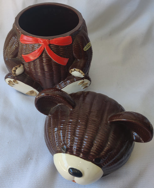 1979 Handpainted Vintage OTAGIRI Ceramic Brown Bear Cookie Jar