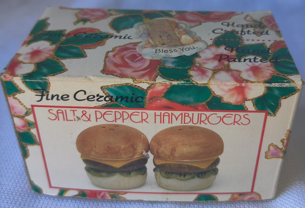 Vintage FINE CERAMICS Hamburger Salt & Pepper Shakers