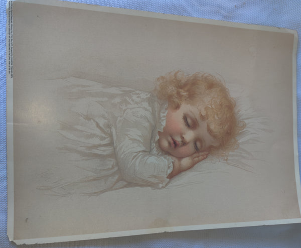 Set Of 2 Ida Waugh Vintage Infant Girl Rare Prints