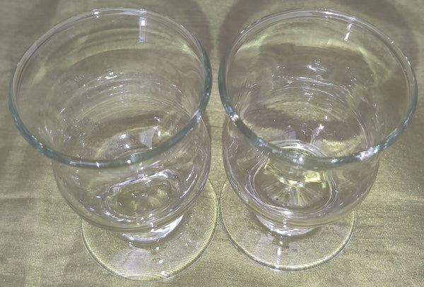 Set of 2 Vintage 3.5 Ounce Air Bubble Liquor Cordial Glasses