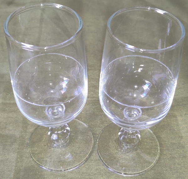 2-Count Vintage 3 Ounce Clear Etched Cordial Glasses