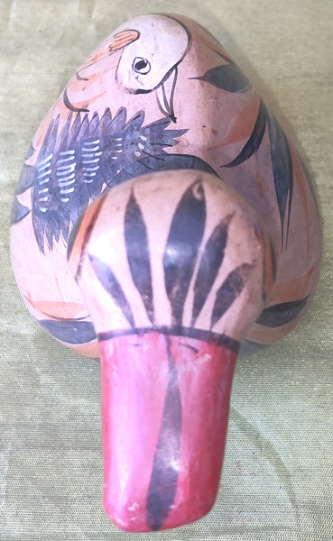 Vintage Mexican Folk Art Stoneware Tonala Bird Figurine