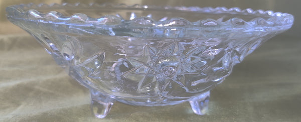 Floral Glass Candy Dish / Trinket Tray