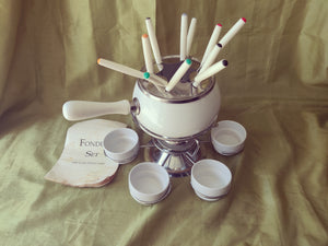 White Fondue Set