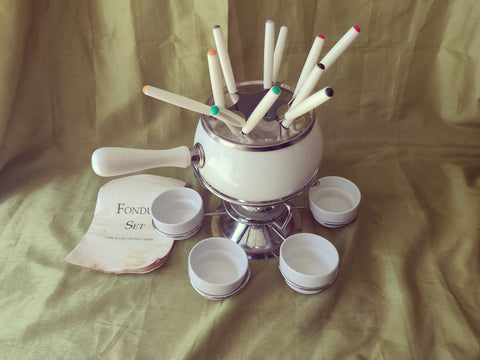 White Fondue Set