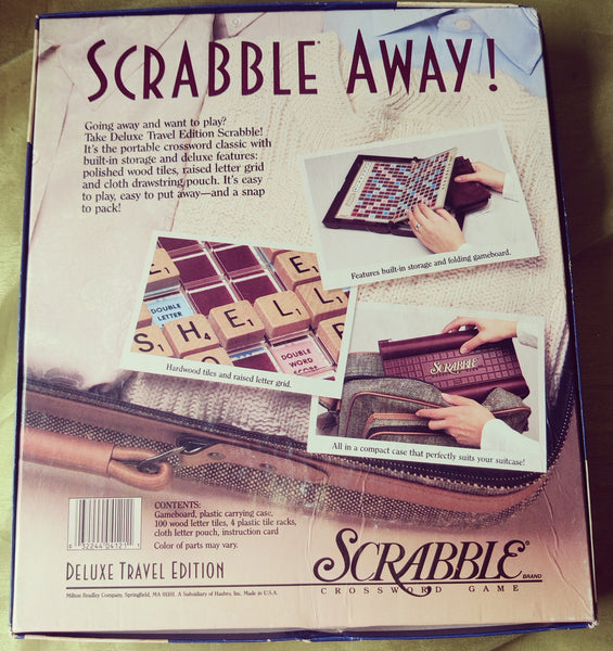 Vintage Milton Bradley Deluxe Travel Edition SCRABBLE Crossword Game