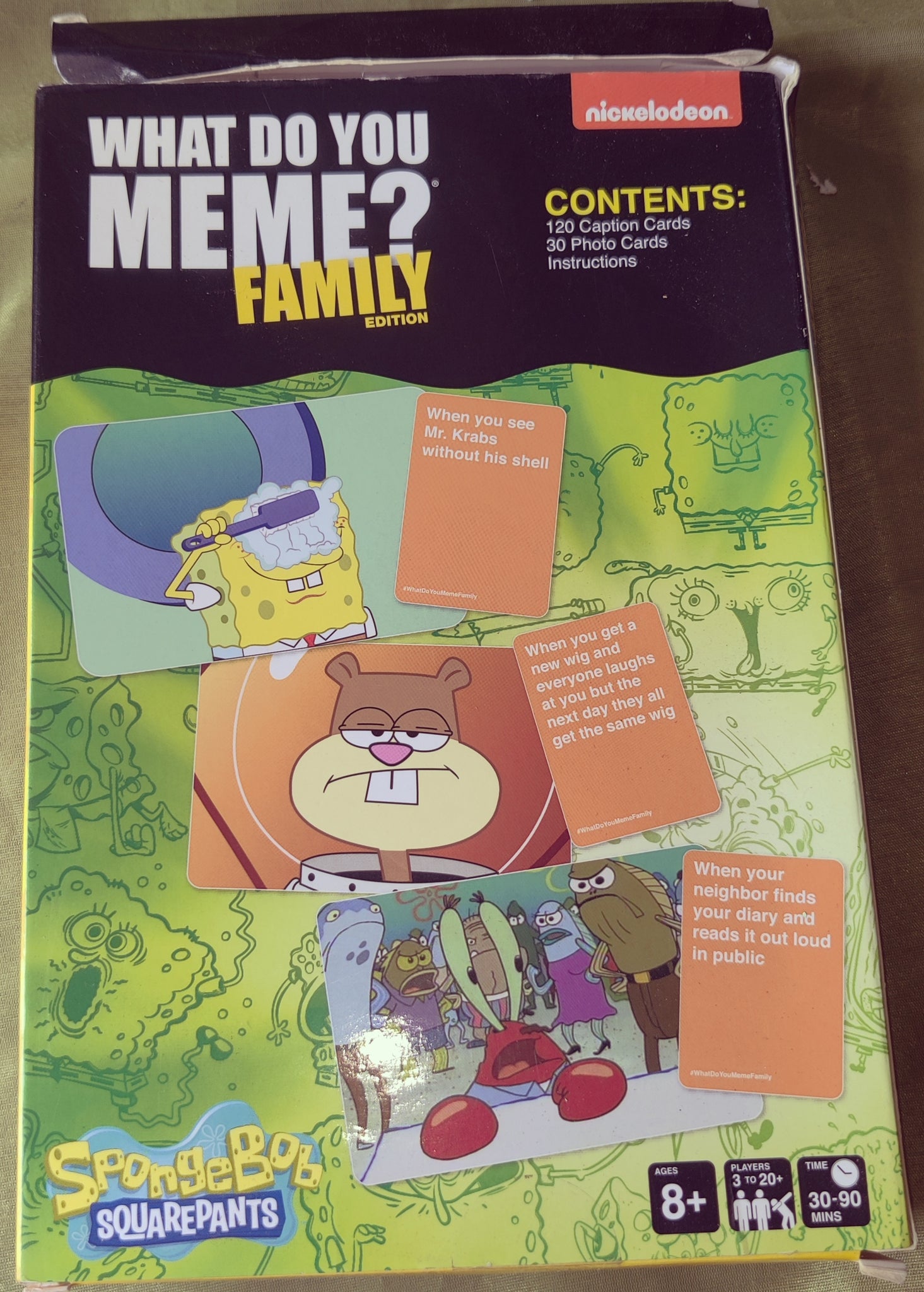 WHAT DO YOU MEME? Sponge Bob Squarepants NICKELODEON Edition Family Game