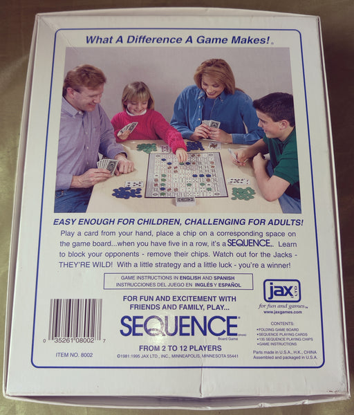 SEQUENCE Board Game  ~ An Exciting Game of Strategy by Jax