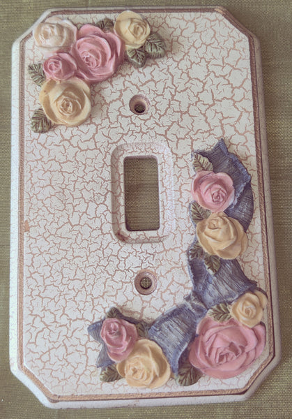 Vintage 1998 FIGI 3D Floral Light Switch