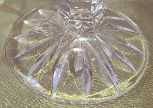 Vintage Crystal Stemmed Candy / Nut Bowl Dish