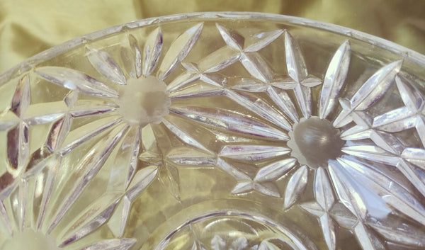 Vintage Crystal Stemmed Candy / Nut Bowl Dish