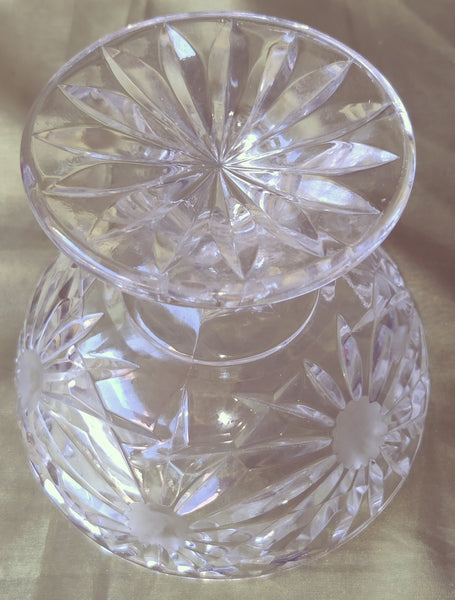 Vintage Crystal Stemmed Candy / Nut Bowl Dish