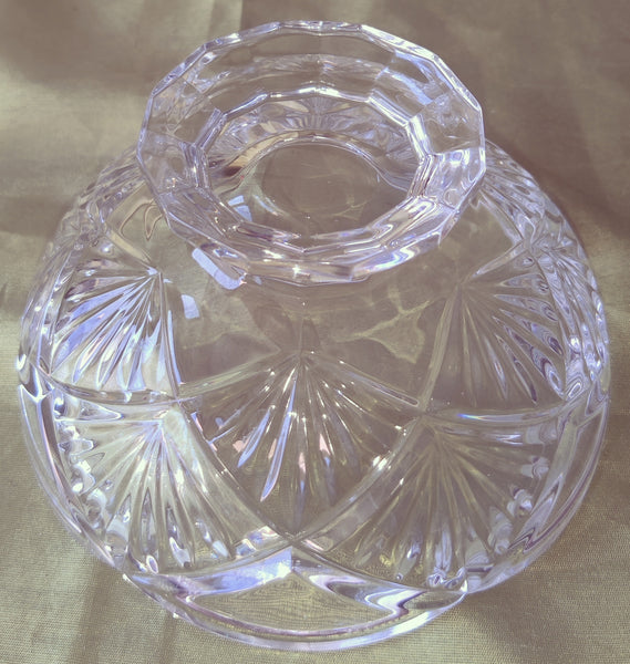 WATERFORD Crystal Scalloped Edge Fan Evie Footed Bowl