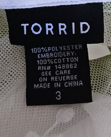 TORRID 4X White Lace Blouse w/ Built in Dress Tank Top