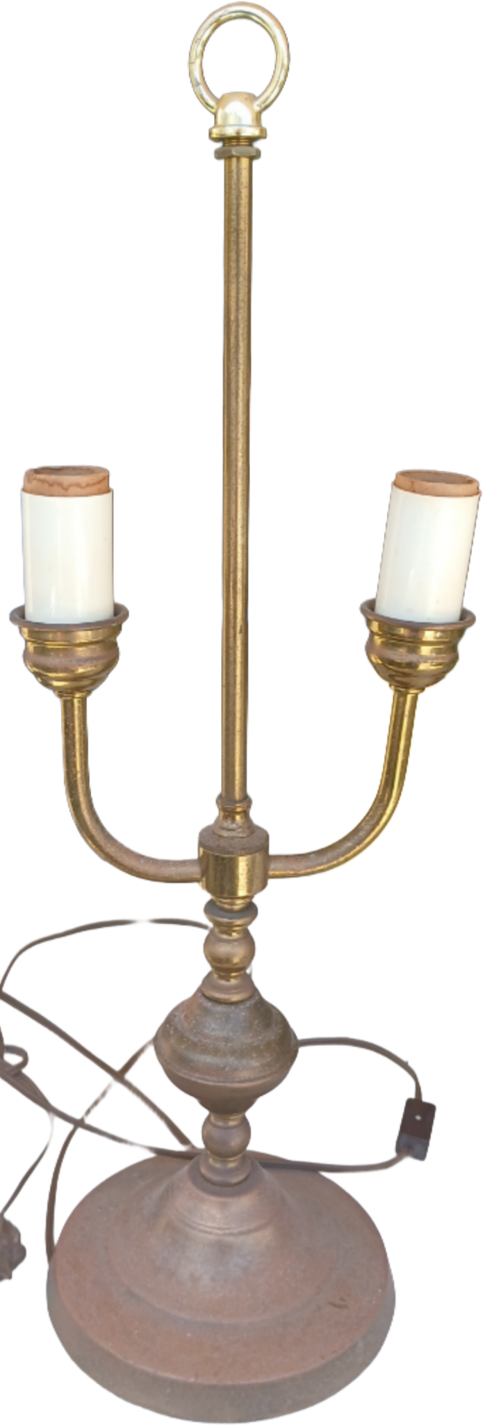 Vintage Brass Dual Bulb Lamp