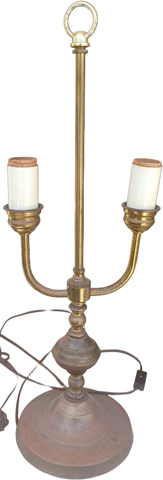 Vintage Brass Dual Bulb Lamp