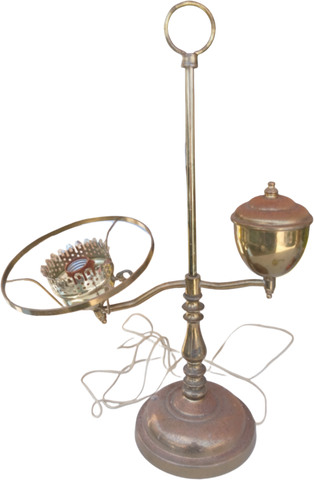 Vintage Art Deco Brass Student Hurrican Desk Lamp