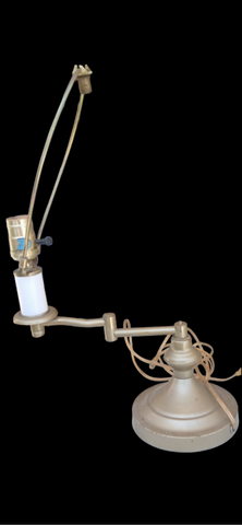 Vintage Underwriters Laboratories Brass Swing Arm Portable Lamp