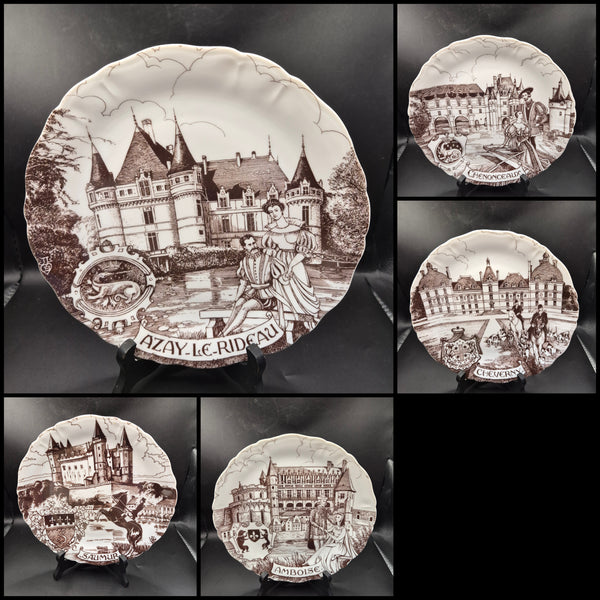Set of 5 Collectible Vintage Plates from The Art Du Chemin Vert Collection