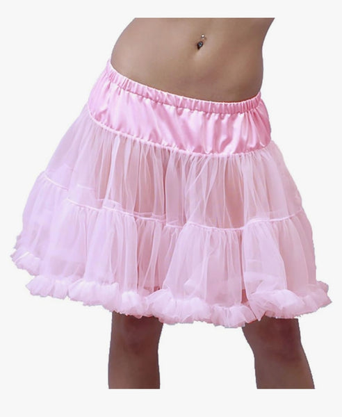 One Size Tulle Petticoat Pink Ruffled Skirt