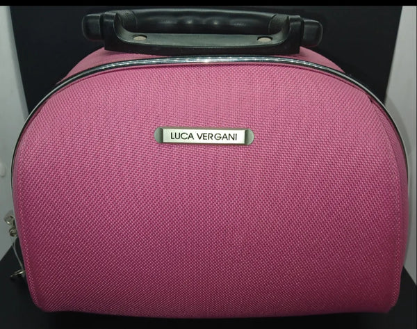 LUCA VERGANI Pink Hardcase Cosmetic Travel Makeup Organizer Portable Bag