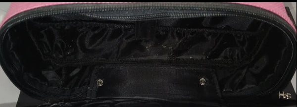 LUCA VERGANI Pink Hardcase Cosmetic Travel Makeup Organizer Portable Bag