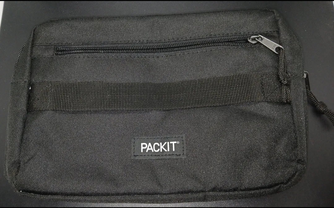 PACKIT Black Rectangular Freezable Lunch Bag