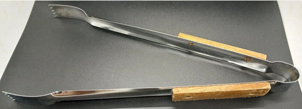 Vintage Weber Stainless Steel 14 Inch BBQ Tongs Grill Tool Barbecue Cooking Utensil Outdoor