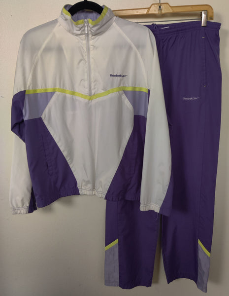 Medium REEBOK Men's Vintage Purple & White Jogging Suit