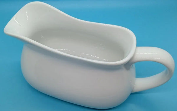 White Unique Shape Gravy Boat