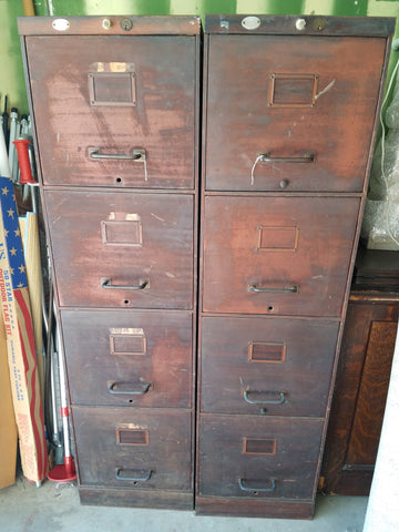 Sinclair Refining Company Tagged Vintage 4-Drawer File Cabinet