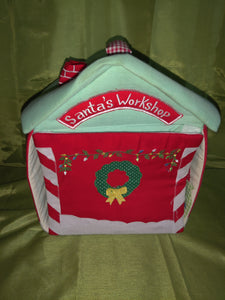 Santa's Cloth Workshop House w/ Reindeer & Accessories