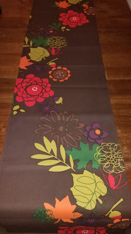 TAG Limited Brown Floral Harvest / Thanksgiving Table Runner