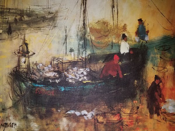 "Fishing Boats at Siros" Canvas Print by Patricia Cunningham