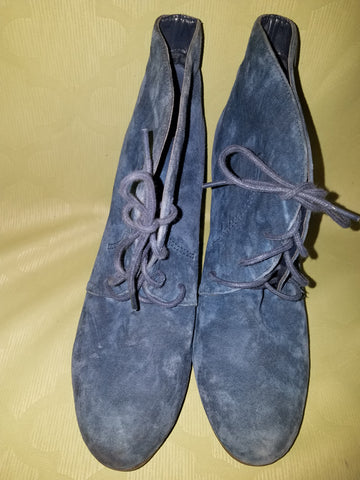 Velvet Blue High Heel Size 10M Boots / Shoes