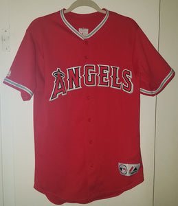 Men's Medium Angels Baseball Red Jersey