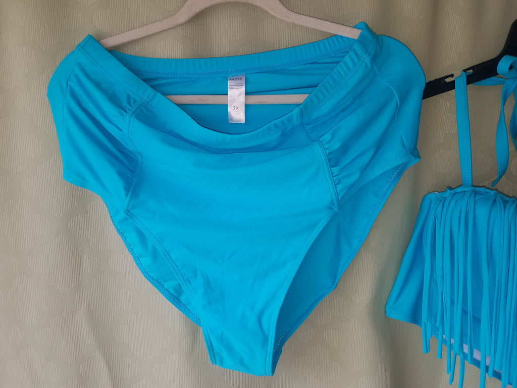 2-Pc Aqua 3X Bikini Bathing Suit – The DARRling Garage