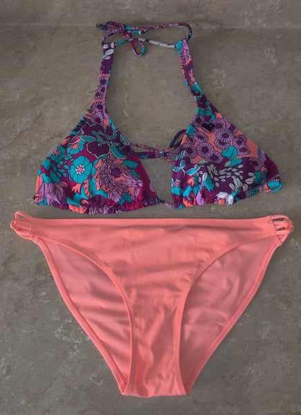 Size Med/10 Bright Multi-color Bikini 2-Pc Bathing Suit
