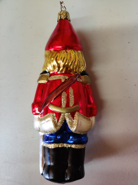 Vintage Christopher Radko Hand Painted Female Soldier Christmas Ornament