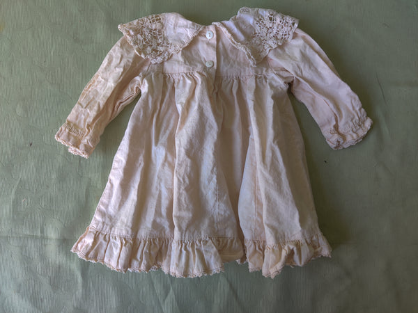 Vintage Allison Rose Antique Infant Dress & Bloomers Nursery & Home Decor w/ Wooden Hanger