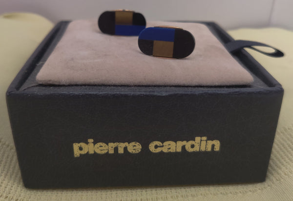 Brand New Vintage Pierre Cardin Multi-color Cuff Links