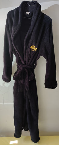 One Size Fits Most Black Lakers Full Length Robe