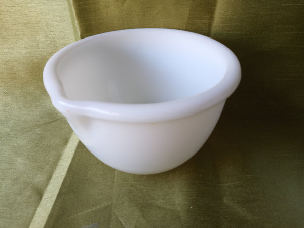 Set of 2 Vintage 6.5" Milk Glass Mixing Bowls