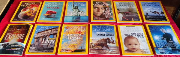 64 National Geographic Magazines