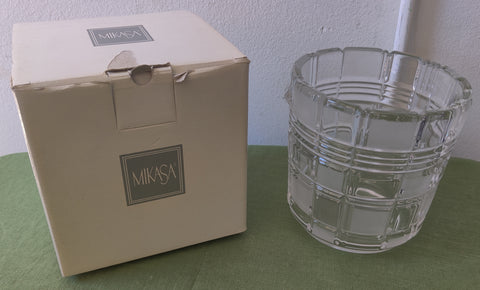 Mikasa 6.5" Stratton Square Pattern Ice Bucket in Original Box