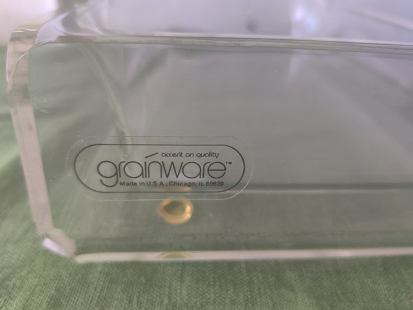 Vintage Grainware Acrylic 2-Piece Clear Serving Tray